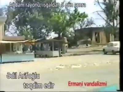 Karabakh Armenians burn Ağdam after capture of the city. There's a saying in Armenia: 