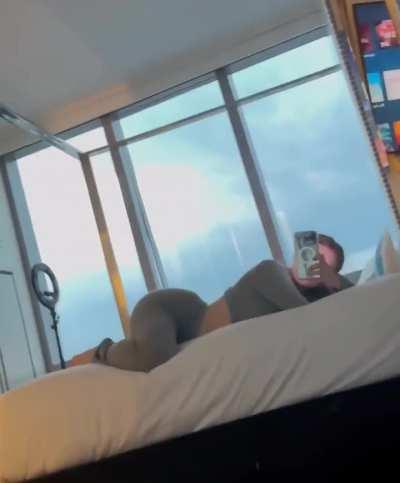 Ass fat so the pants fit tight