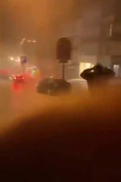 WCGW running down a wet sidewalk?