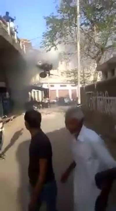 Leaving your tractor running - on a roof !