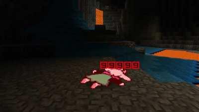 Ralsei mines straight down, plummeting to his doom