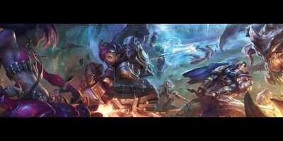 LoL official 2D arts but rendered with the help of AI to look 3D