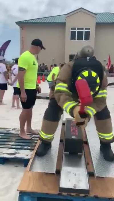 Aliens reacting to firefighter races