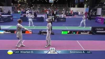 Ukrainian fencer Olga Kharlan defeated the Russian woman at the World Championships and refused to shake her hand
