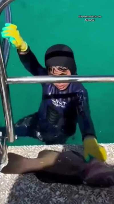 Lucky it was a small shark.....