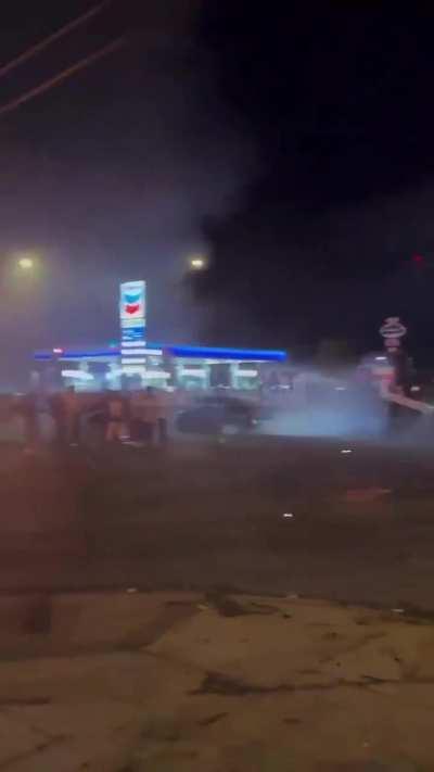 Street takeover in Oakland, California 