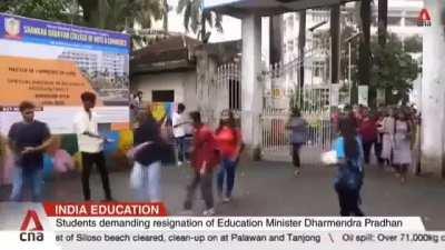 Singapore news channel, CNA covers recent leaks and scams in Indian education system. Vishwaguru achievement 🥳🥳🥳