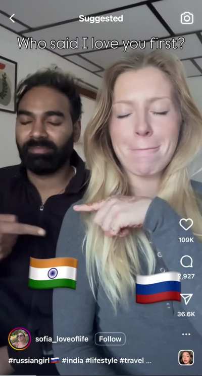 Indian man and his Russian wife IMWF