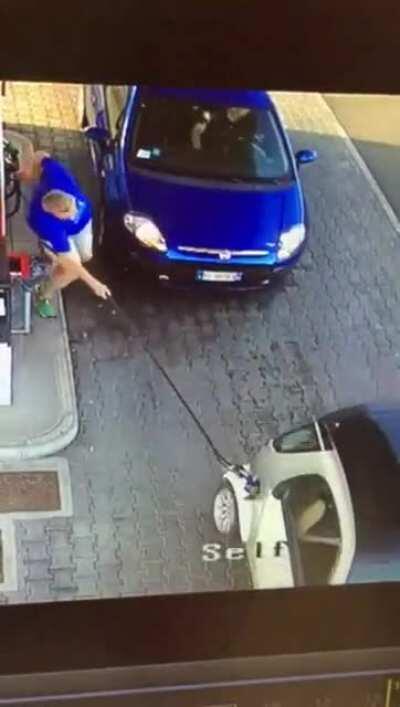 WCGW if I’m on my phone while pulling into the gas station?