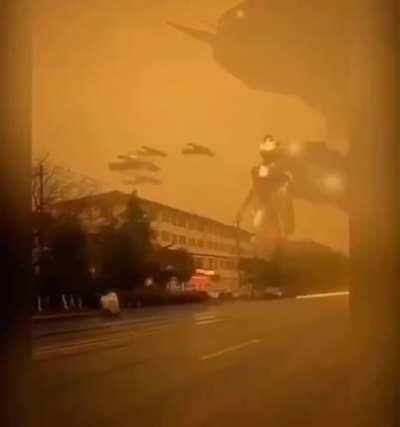 2021年3月15日，北京冒死实拍！