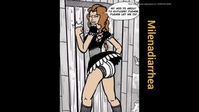 Girl pooping diapers animated #3