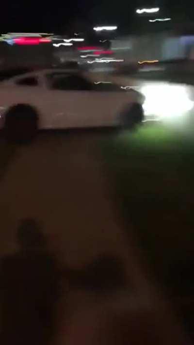 2 mustangs, 2 idiots in them