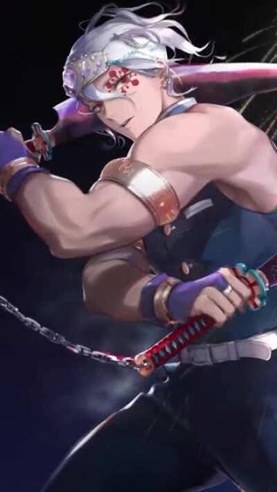 I animated this Tengen Uzui live wallpaper. Art by Callarin source:  