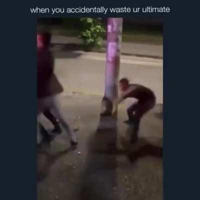 To swift kick a man