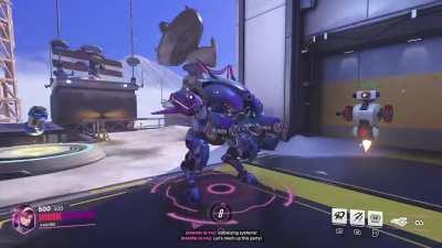 I wish D.va could do the Choreography emote out of mech as well to go with the others