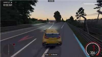 I tried the old speed glitch from FM7 in Motorsport and...