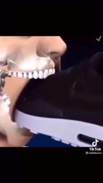 Translation: This is why you should NEVER eat a shoe