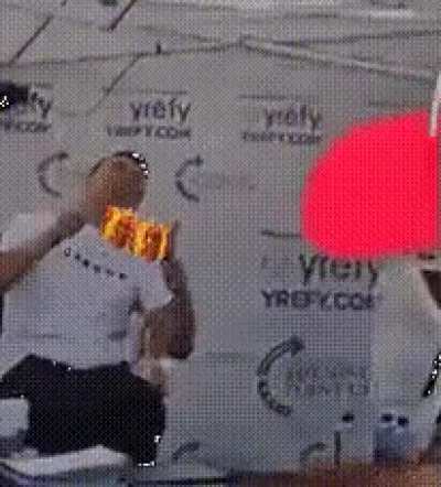 Man is so full of Christmas spirit that presents come out of him!