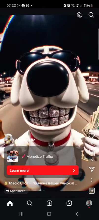 Ok? Why is this in Russian? why ai generated family guy? and it's another fake money app or whatever? I don't understand