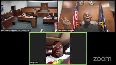 Man driving while suspended, has a zoom court session about driving while suspended. And now, looks like he is on his 3rd violation 😅🤣😂