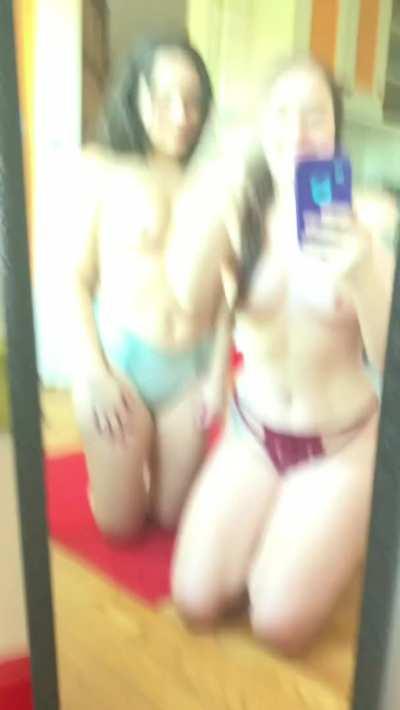 Only react if you'd have a threesome with us 😍