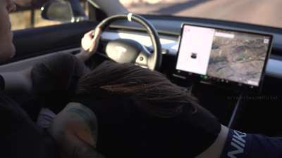 Sucking his cock on a Sunday drive