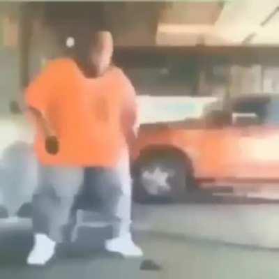 Black guy rides chair