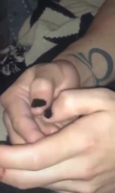 I guess he's texting his mom