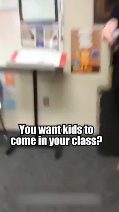 Student rebels against teacher