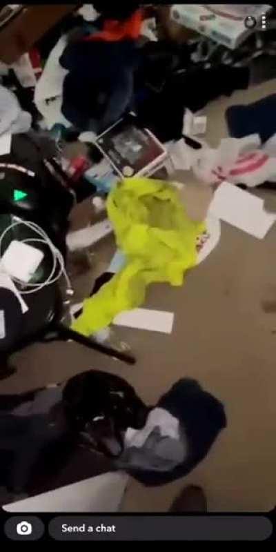 My friends roommate likes to giggle as he runs for the pizza.. oh my