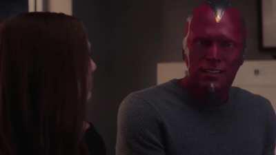 Vision if he was written by Paul Bettany