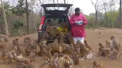 Sharing snacks with friends