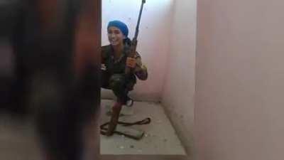 Sniper laughs off a near miss