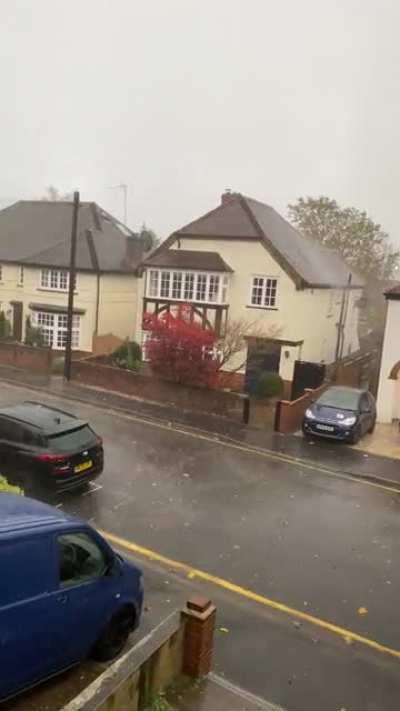 Some serious UK rain setting car alarms off ...