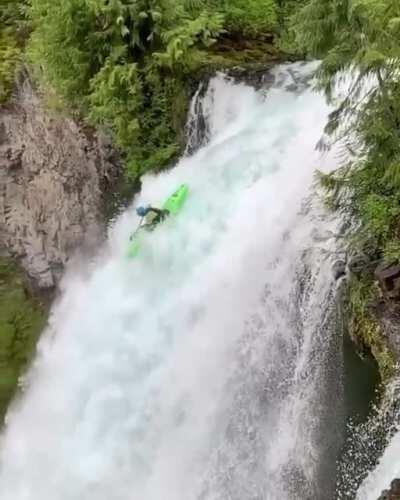 Send It Saturday! This is an 80 foot waterfall in the PNW!