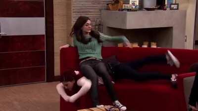 Ariana getting spanked on victorious