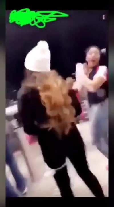 Group of girls harrassed guy and his family, and one gets creamed.