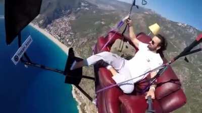 HOW CAN YOU CHILL OUT DURING THIS WITH NO PARACHUTE