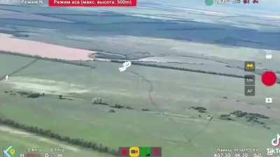 Russian SAM fires at Ukrainian drone