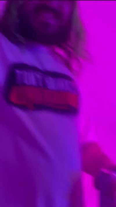 Elena Koshka licking Milana Ricci in front of musician 