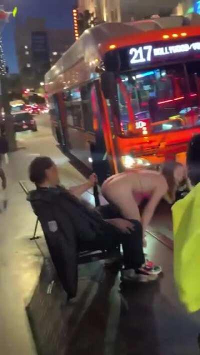 Lap dance for a homeless man