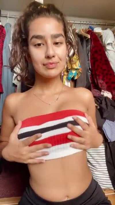 What’s cuter, my boobs or my smile?