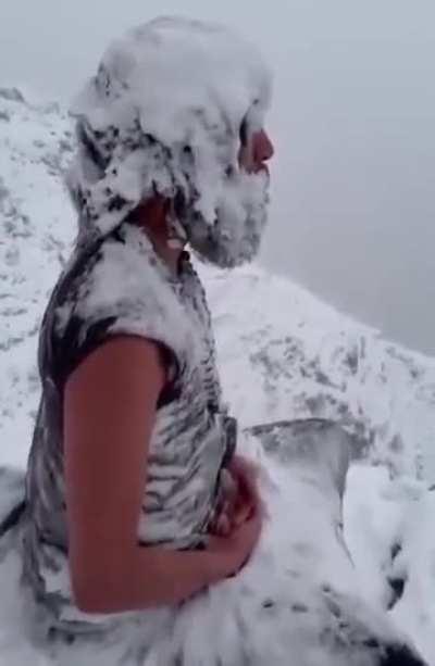 Yogi Meditating in Freezing Temperature