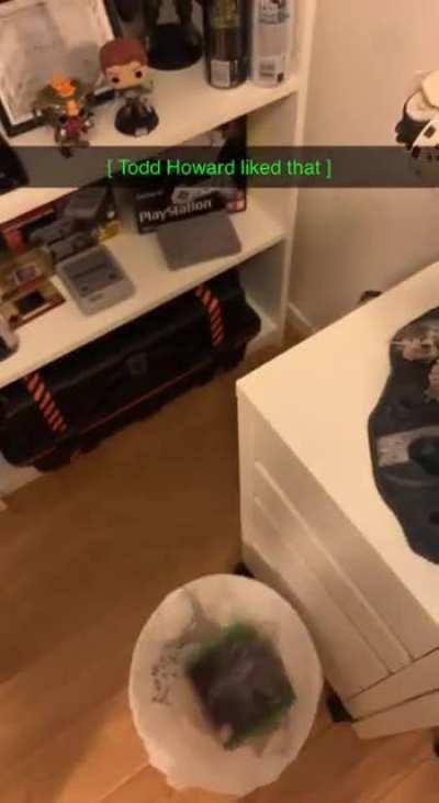 He made me do it again.