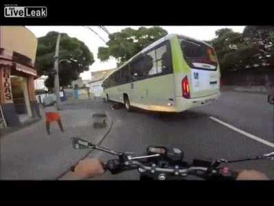 The bike used it's last breath to save the rider.