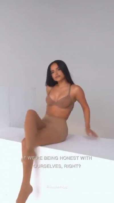 Becky during the SKIMS photoshoot