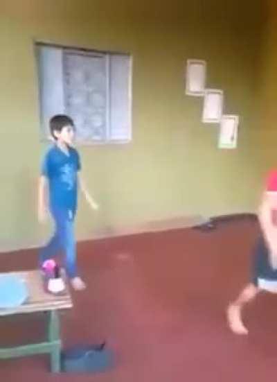 Angry German wall kick