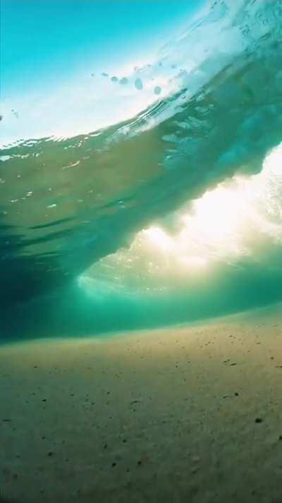 underside of a wave ...