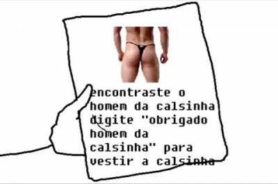 Só quem usa calcinha nos comentários