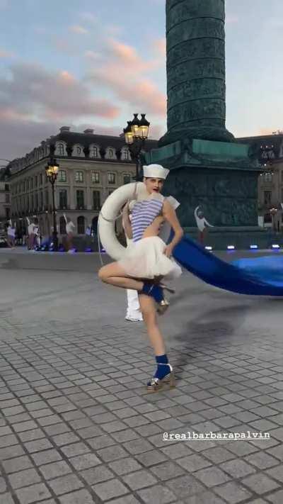 Walking the runway during Vogue World show • Dylan's IG Story • June 23, 2024